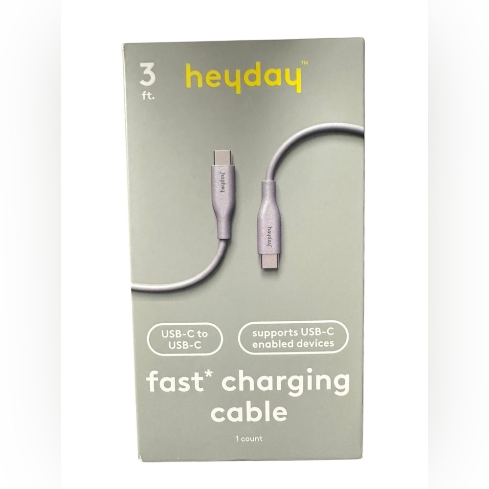 Heyday Gray USB-C to USB-C Cable